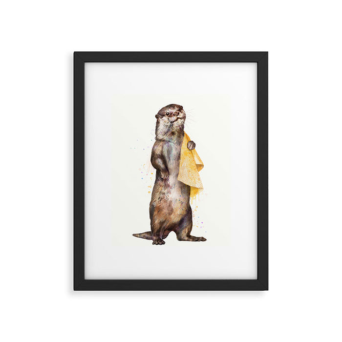 otter Framed Art Print Gallery Image 1