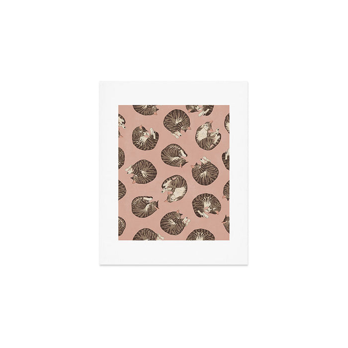 polka dot cats Art Print Gallery Image 1