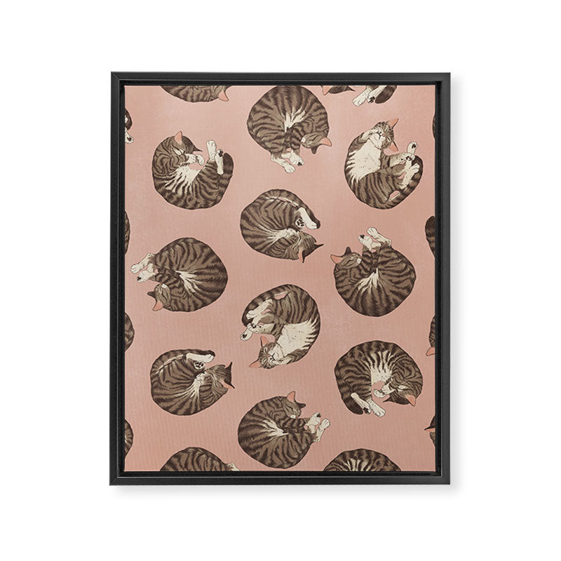 polka dot cats Framed Canvas Print Gallery Image 8