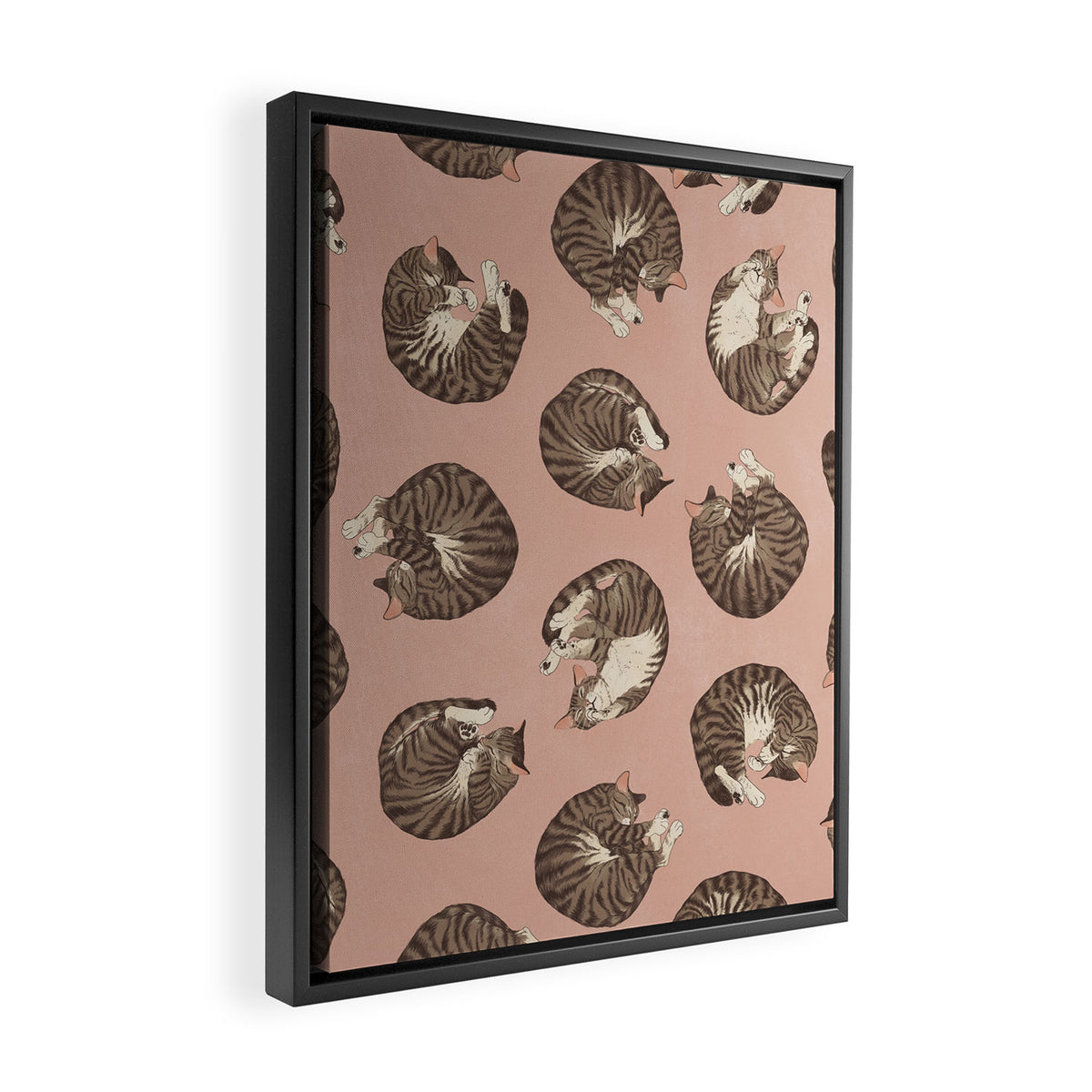 polka dot cats Framed Canvas Print Gallery Image 2