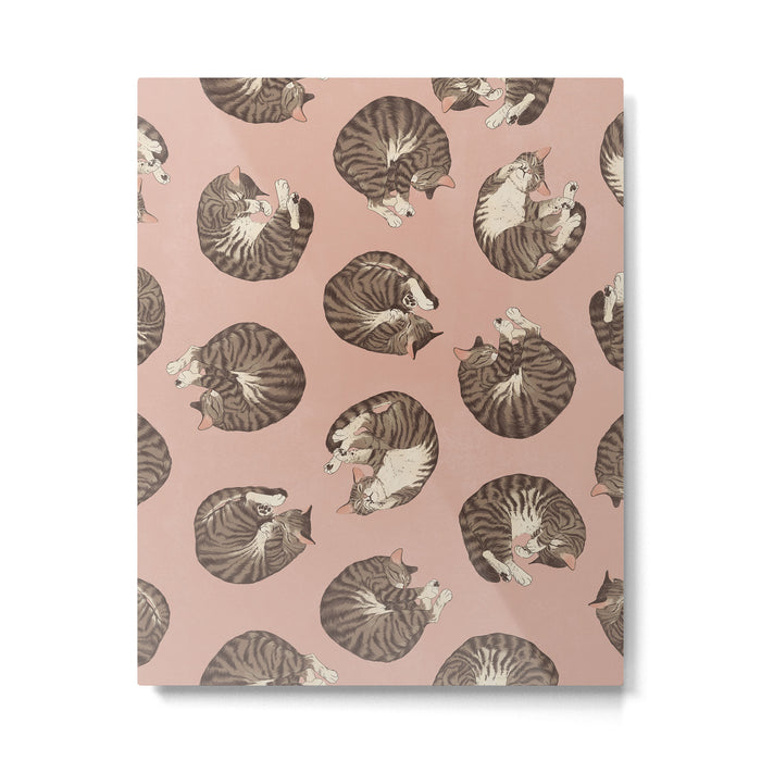 polka dot cats Metal Print Gallery Image 1