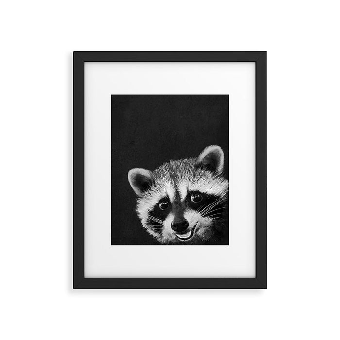 Raccoon Framed Art Print Gallery Image 1