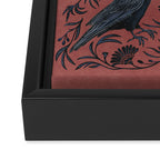 Raven Branch in Rust and Mineral Dust Framed Canvas Print Gallery Image 3