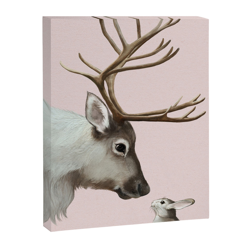 Reindeer and rabbit Canvas Print Gallery Image 6
