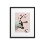 Reindeer and rabbit Framed Art Print Gallery Image 4