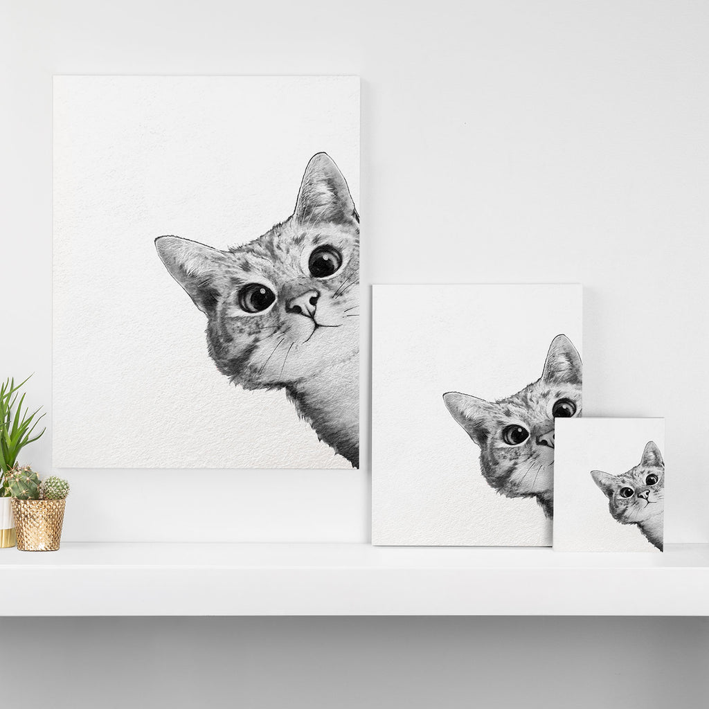 sneaky cat Canvas Print Gallery Image 3