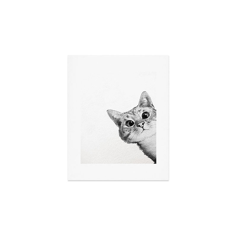 sneaky cat Art Print