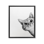 sneaky cat Framed Canvas Print Gallery Image 8