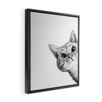 sneaky cat Framed Canvas Print Gallery Image 2