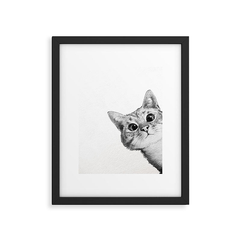 sneaky cat Framed Art Print Gallery Image 4