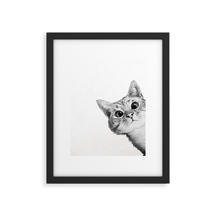 sneaky cat Framed Art Print Gallery Image 1
