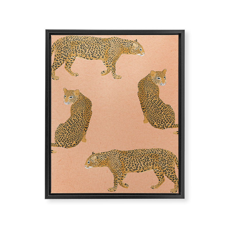 sunset leopards Framed Canvas Print Gallery Image 8