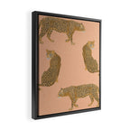 sunset leopards Framed Canvas Print Gallery Image 2
