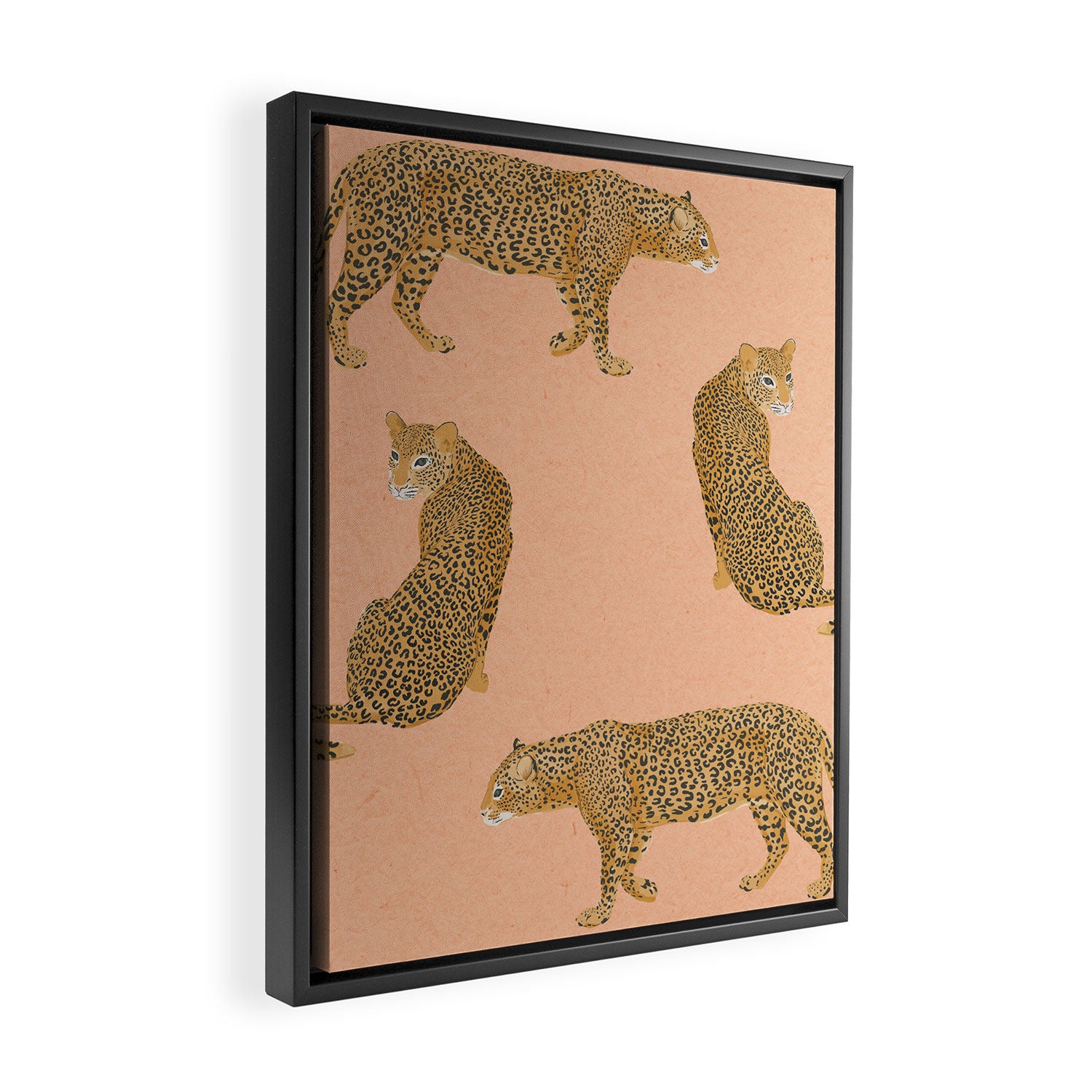 sunset leopards Framed Canvas Print Gallery Image 2