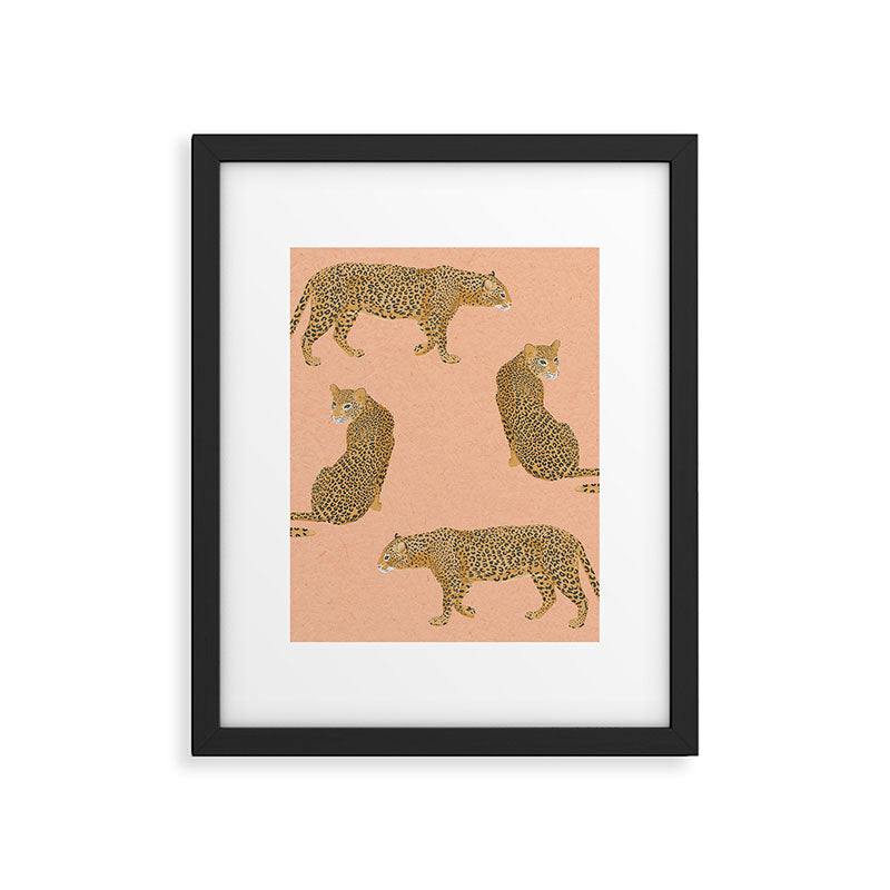 sunset leopards Framed Art Print Gallery Image 4