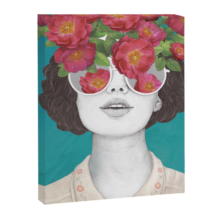 The optimist // rose tinted glasses Canvas Print Gallery Image 1