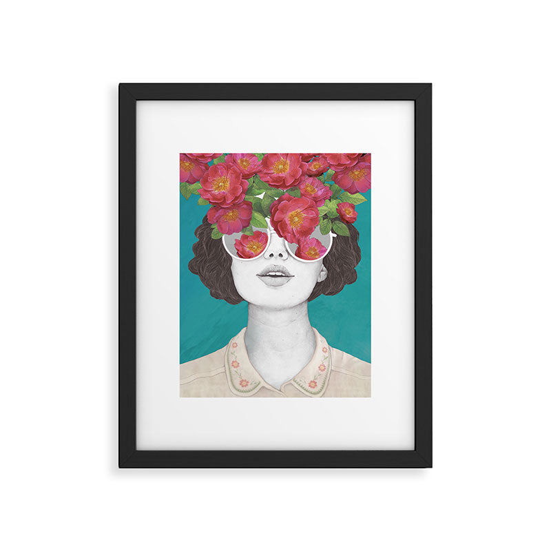 The optimist // rose tinted glasses Framed Art Print Gallery Image 5