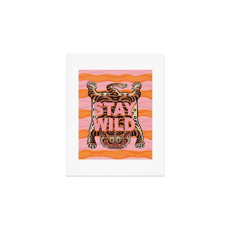 Tibetan Tiger // Stay Wild Color Wave Art Print Gallery Image 1