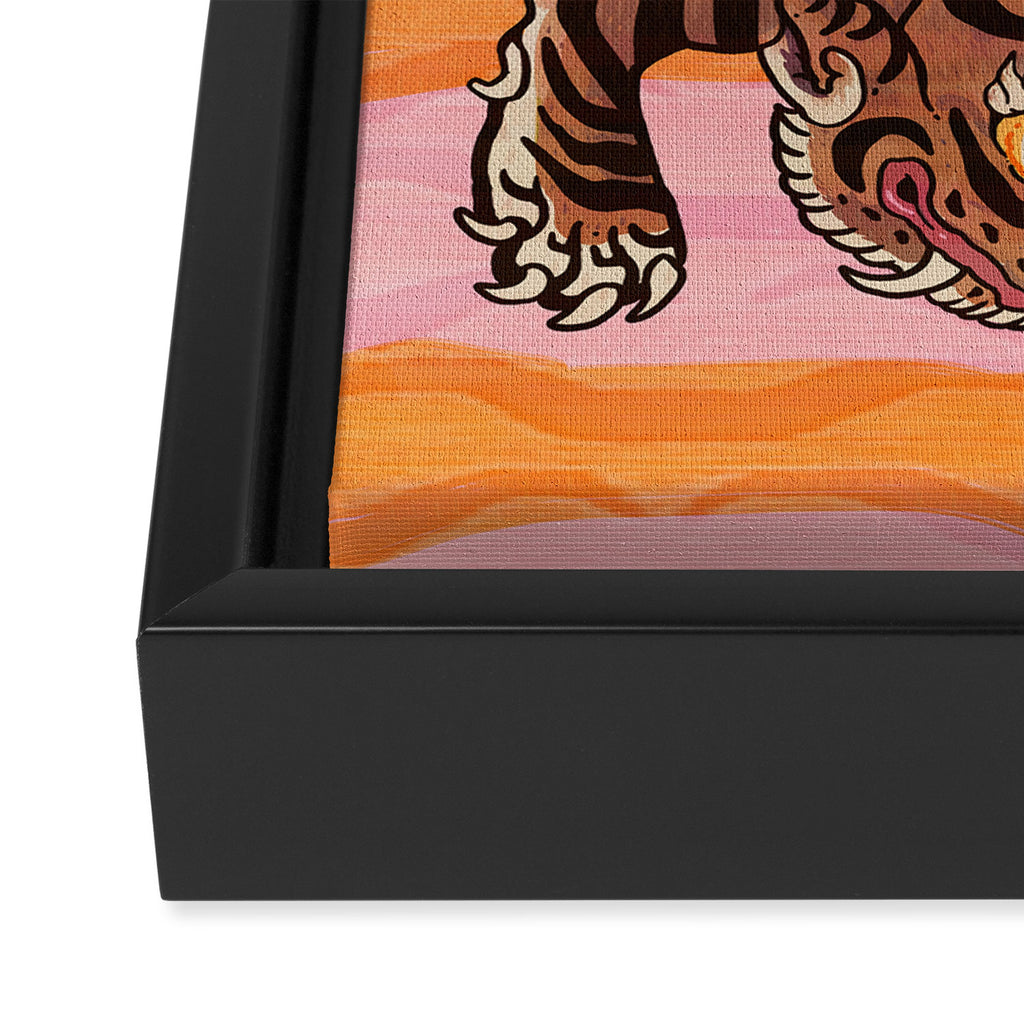Tibetan Tiger // Stay Wild Color Wave Framed Canvas Print Gallery Image 3