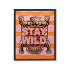 Tibetan Tiger // Stay Wild Color Wave Framed Canvas Print Gallery Image 8