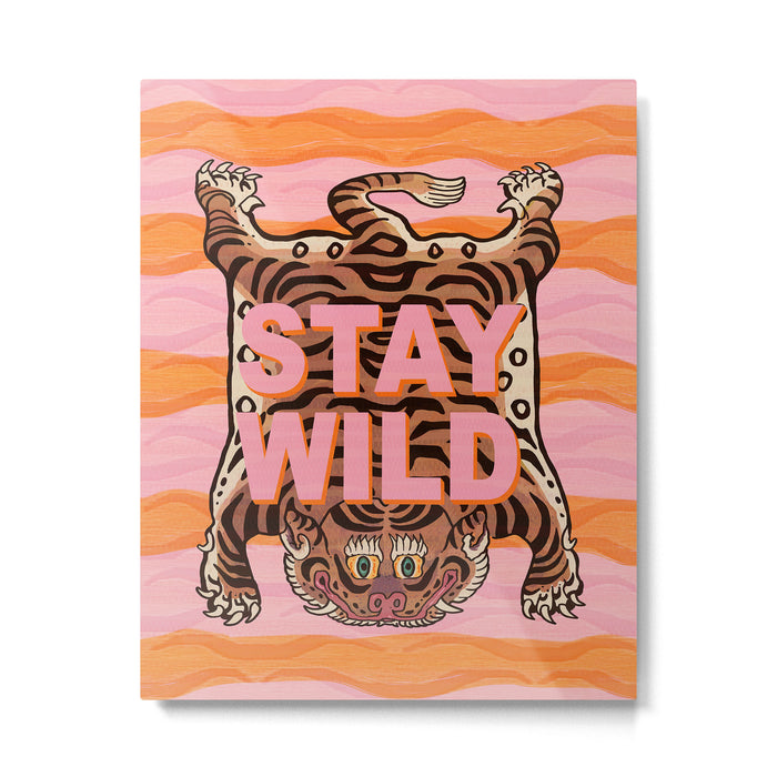 Tibetan Tiger // Stay Wild Color Wave Metal Print Gallery Image 1