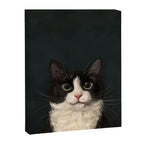 Tuxedo Cat Portrait Canvas Print Gallery Image 8