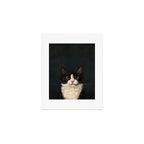 Tuxedo Cat Portrait Art Print Gallery Image 1