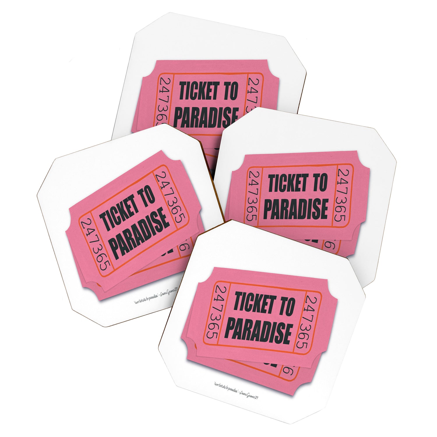 Two Tickets To Paradise Coaster Gallery Image 1