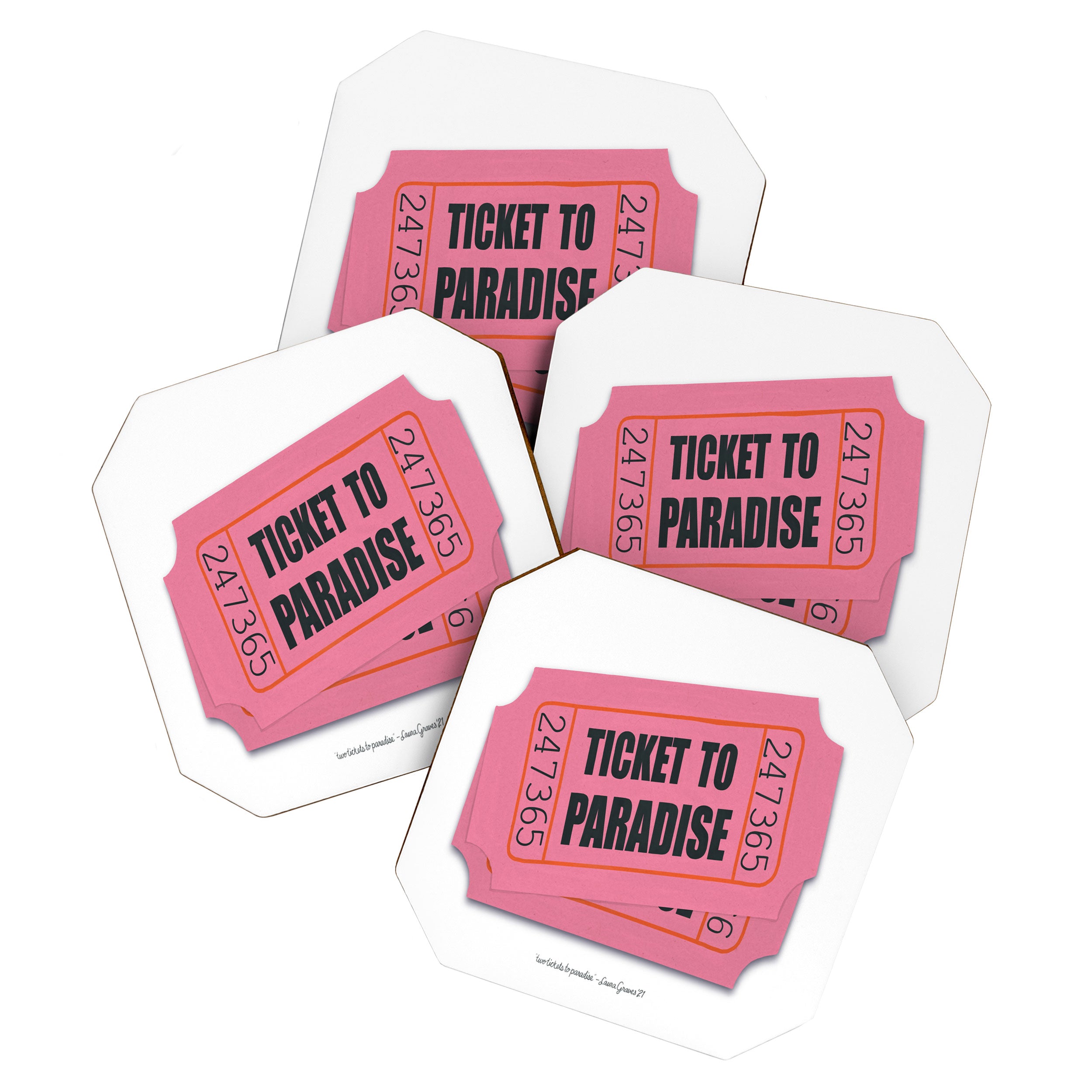 Two Tickets To Paradise Coaster Gallery Image 1