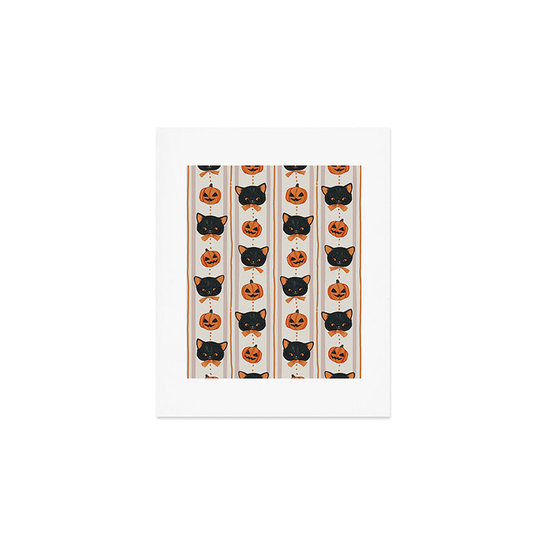 Vintage Halloween Kittens Art Print Gallery Image 1