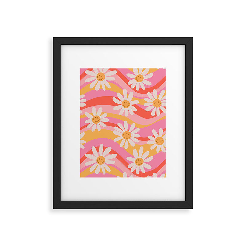 Wavy Daisies Framed Art Print Gallery Image 5