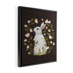 White Rabbit Floral Framed Canvas Print Gallery Image 2