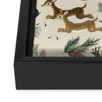 winter deer // repeat pattern Framed Canvas Print Gallery Image 3