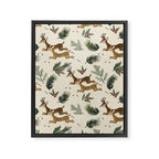 winter deer // repeat pattern Framed Canvas Print Gallery Image 8
