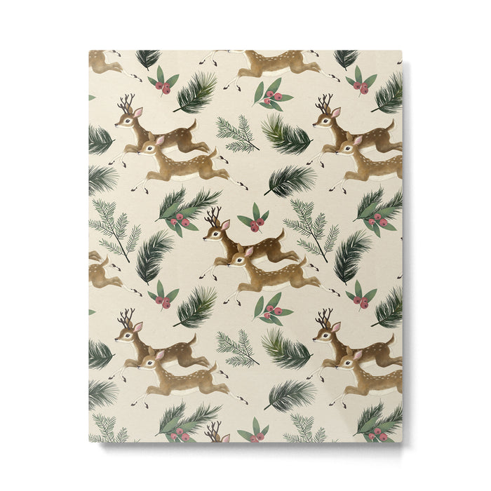 winter deer // repeat pattern Metal Print Gallery Image 1