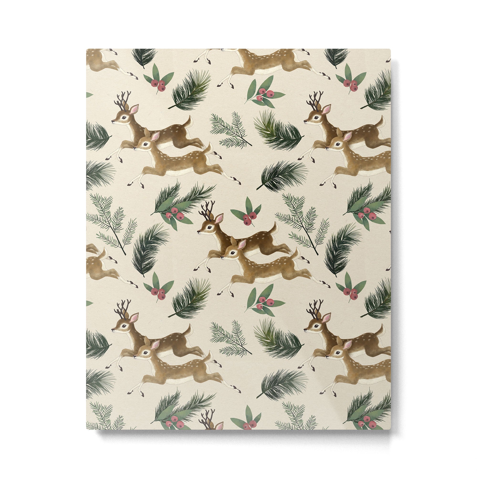 winter deer // repeat pattern Metal Print Gallery Image 6