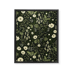 Woodland Nouveau Pattern Forest Green Framed Canvas Print Gallery Image 8