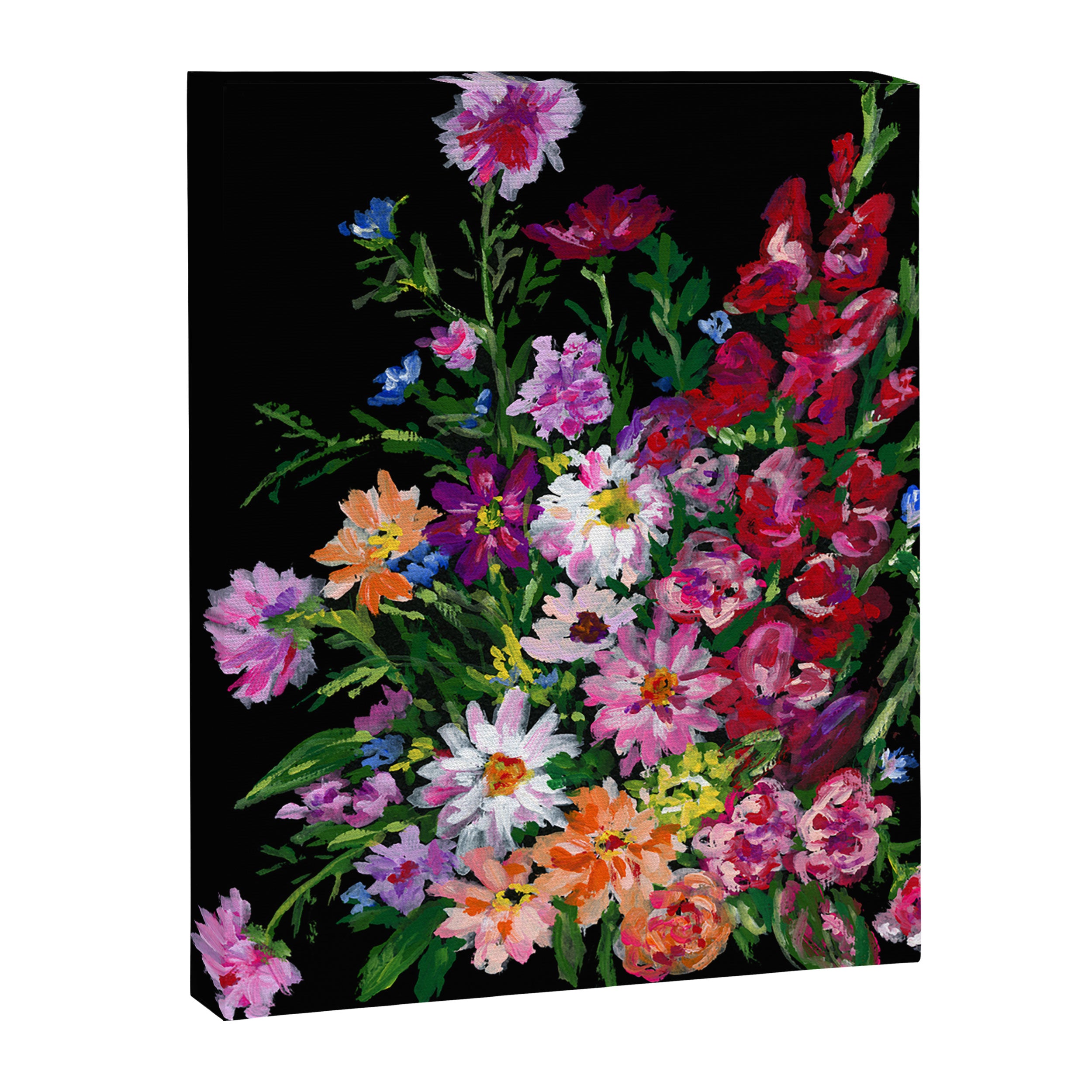 Dahlias and Gladiolus Bouquet Canvas Print Gallery Image 6