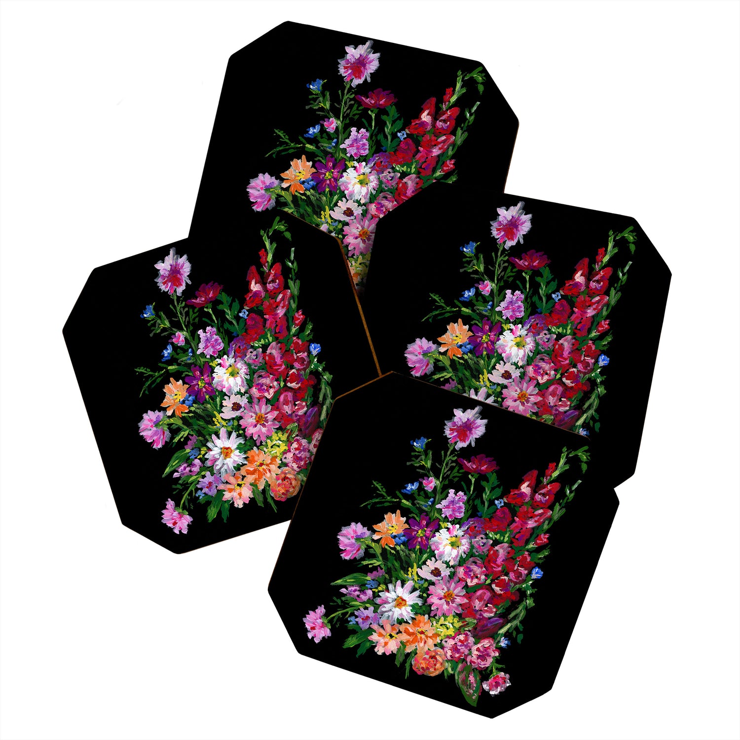 Dahlias and Gladiolus Bouquet Coaster Gallery Image 1