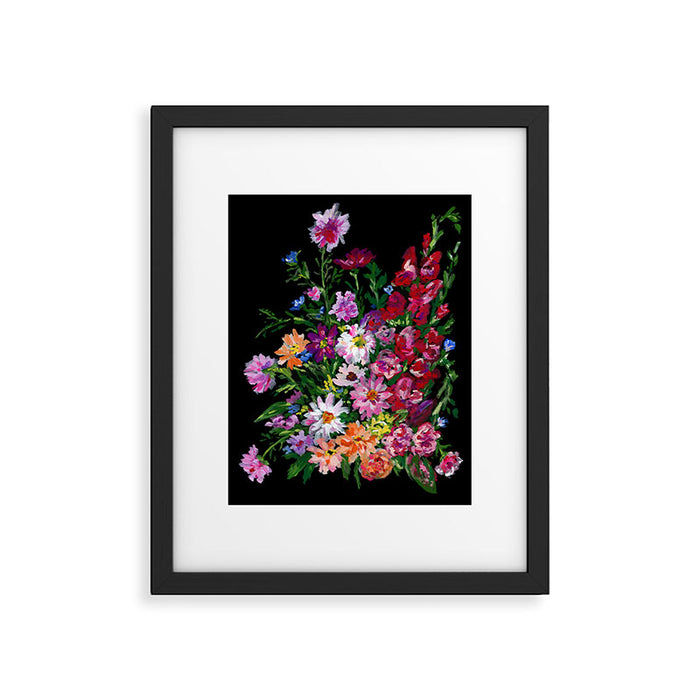 Dahlias and Gladiolus Bouquet Framed Art Print Gallery Image 1
