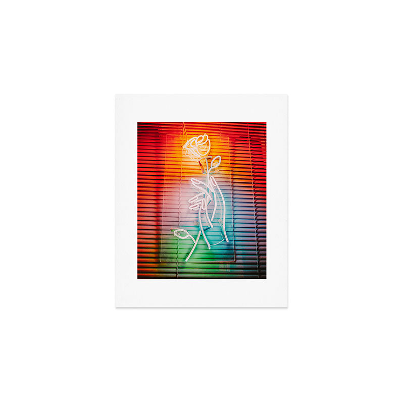 NEON ROSE Art Print Gallery Image 1