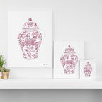 Pink Ginger Jar 2 Canvas Print Gallery Image 3