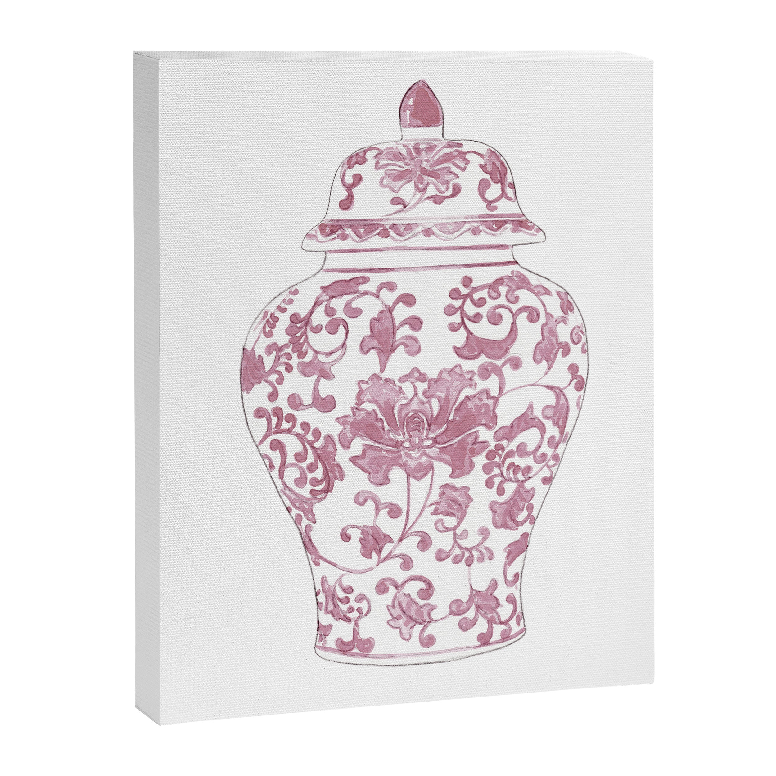 Pink Ginger Jar 2 Canvas Print Gallery Image 6