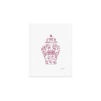 Pink Ginger Jar 2 Art Print Gallery Image 1
