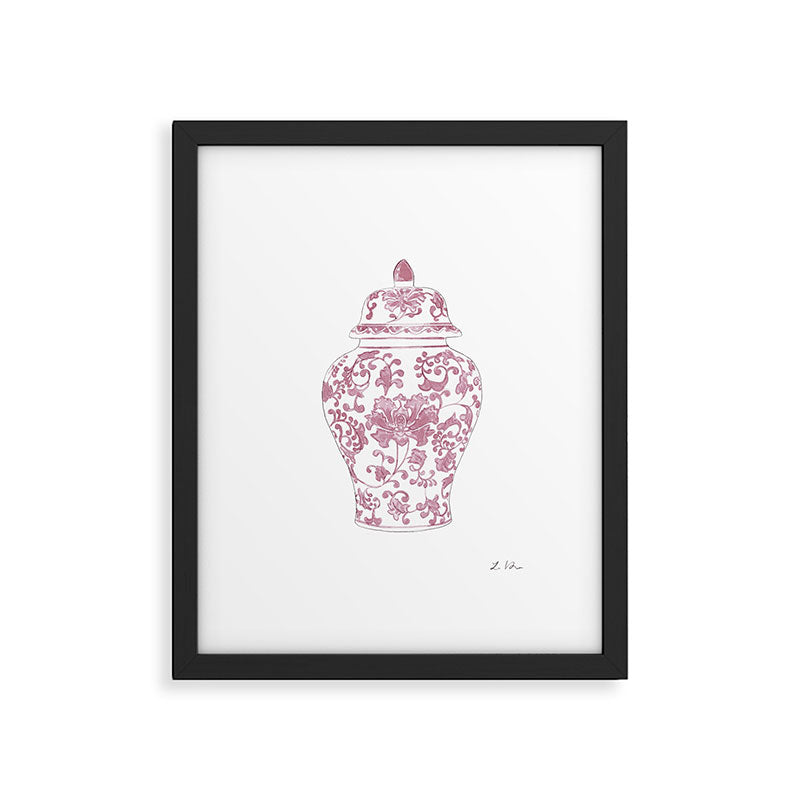Pink Ginger Jar 2 Framed Art Print