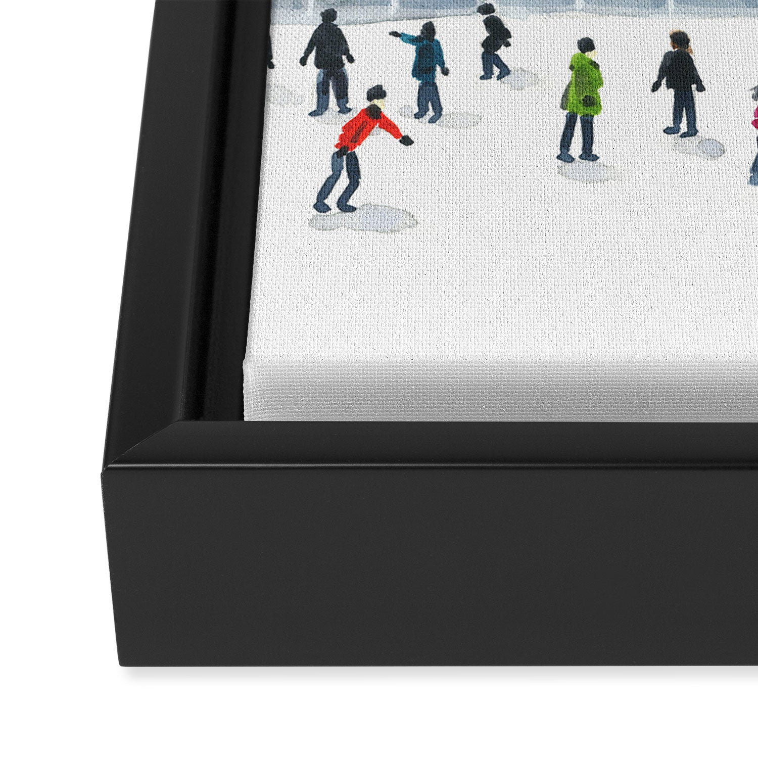 Winter Ice Skating at Rockefeller Center New York City Framed Canvas Print Gallery Image 3