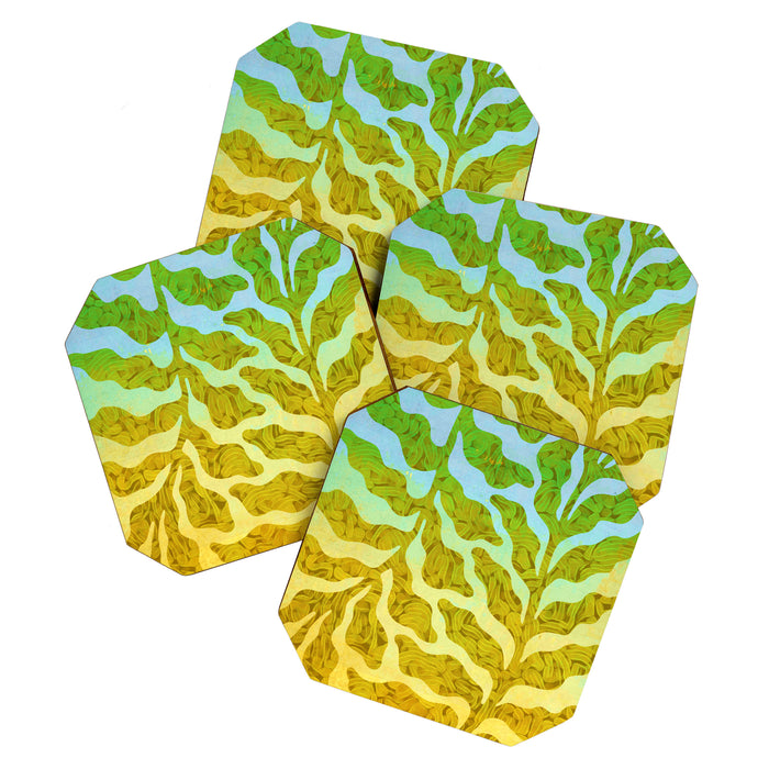 Abstract Tropical Botanical Dream Coaster Gallery Image 1