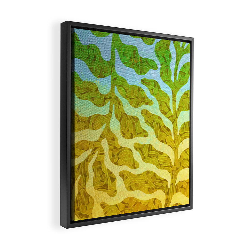 Abstract Tropical Botanical Dream Framed Canvas Print Gallery Image 2