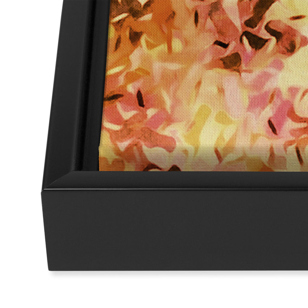 Confetti Autumn Orange Framed Canvas Print Gallery Image 3