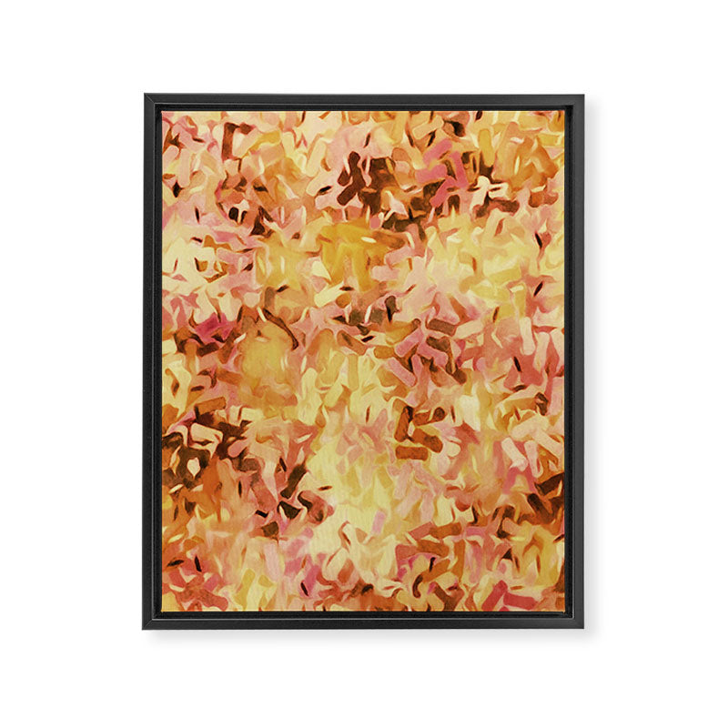 Confetti Autumn Orange Framed Canvas Print Gallery Image 8